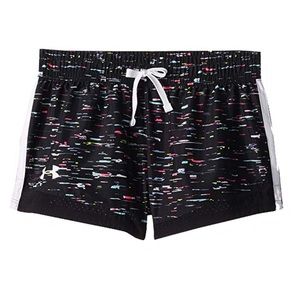 Under Armour Sprint Printed Shorts - Black and White